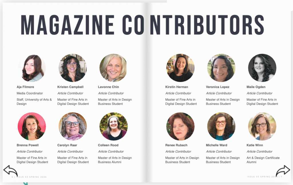 Artboard Magazine University of Arts & Design student led magazine Issue 3 Article Team