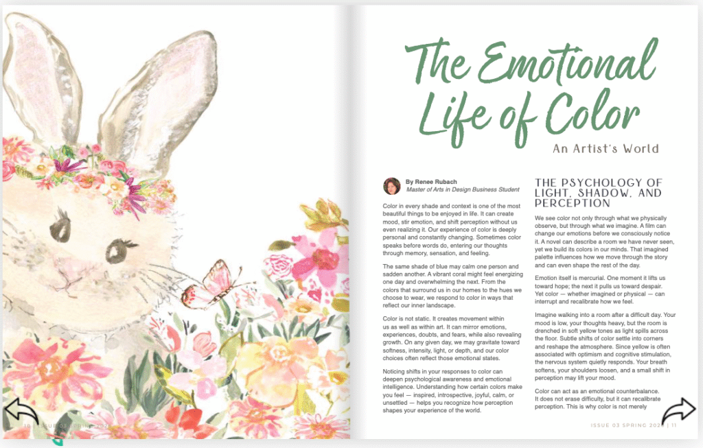 Artboard Magazine University of Arts & Design student led magazine Issue 3 Color Issue Color Painting Rabbit 